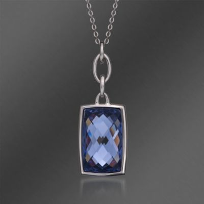 Swarovski Crystal Purple Tanzanite "Nirvana" Pendant Necklace. 14.75" &mdash; Alt Image 1