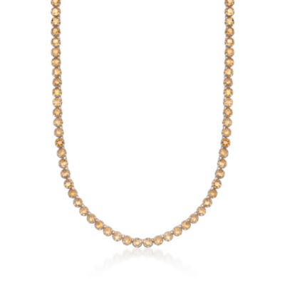 20.00 ct. t.w. Citrine Tennis Necklace in Sterling Silver. 18" &mdash; Alt Image 1