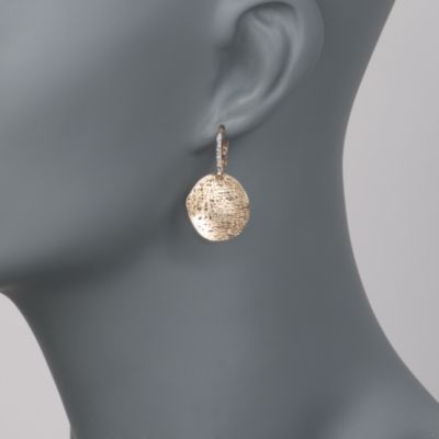 .10 ct. t.w. Diamond Free-Form Disc Drop Earrings in 14kt Yellow Gold &mdash; Alt Image 2