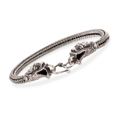 Dragon Bracelet in Sterling Silver. 7" &mdash; Alt Image 1