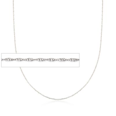 14kt White Gold 1mm Rope Chain &mdash; Alt Image 1