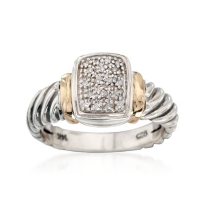 Two-Tone Ring With Diamonds &mdash; Alt Image 1
