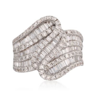 2.65 ct. t.w. Diamond Swirl Ring in 18kt White Gold &mdash; Alt Image 1