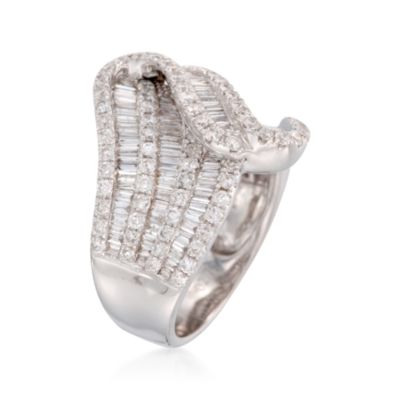2.65 ct. t.w. Diamond Swirl Ring in 18kt White Gold &mdash; Alt Image 3