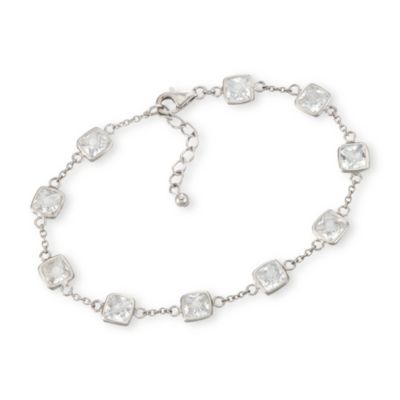 10.00 ct. t.w. CZ Bracelet in Sterling Silver. 7" &mdash; Alt Image 1