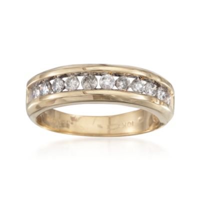 C. 1990 Vintage 1.00 ct. t.w. Diamond Ring in 10kt Yellow Gold. Size 12 &mdash; Alt Image 1