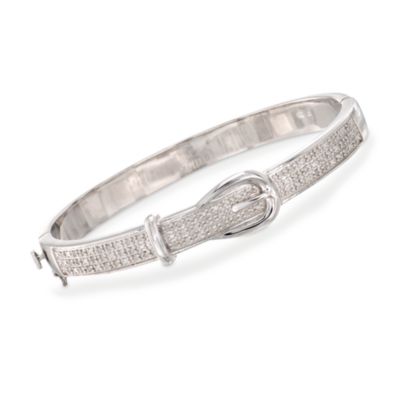 .48 ct. t.w. Diamond Buckle Bangle Bracelet in Sterling Silver &mdash; Alt Image 1