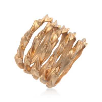 Set of Five Twisted Rings in 18kt Over Sterling &mdash; Alt Image 3