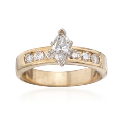 C.1990 Vintage 1.05 ct. t.w. Diamond Ring in 14kt Yellow Gold. Size 7.75 &mdash; Alt Image 1
