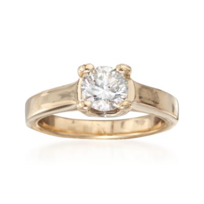 C. 2000 Vintage 1.02 Carat Diamond Solitaire Ring in 14kt Yellow Gold. Size 7 &mdash; Alt Image 1