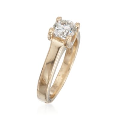 C. 2000 Vintage 1.02 Carat Diamond Solitaire Ring in 14kt Yellow Gold. Size 7 &mdash; Alt Image 3