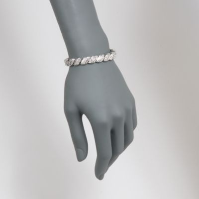 1.00 ct. t.w. Diamond Bracelet in Sterling Silver. 7" &mdash; Alt Image 2