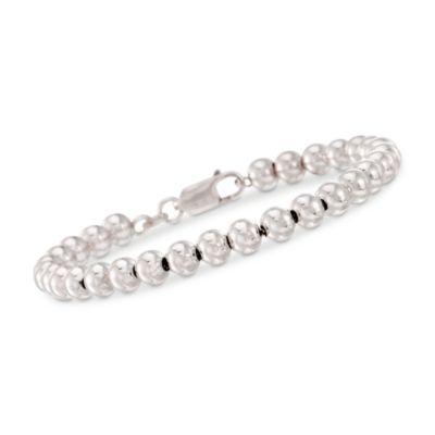 Sterling Silver 6mm Polished Bead Bracelet &mdash; Alt Image 1