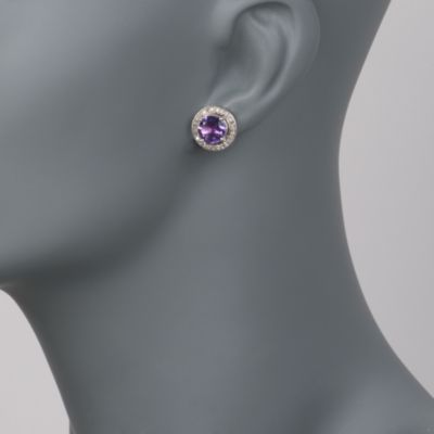 5-Pair of 20.10 ct. t.w. Multi-Gemstone Studs With .40 ct. t.w. Diamond Earring Jackets in Sterling Silver &mdash; Alt Image 2
