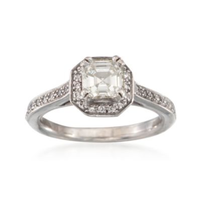C. 1990 Vintage 1.30 ct. t.w. Diamond Ring in 14kt White Gold. Size 7 &mdash; Alt Image 1