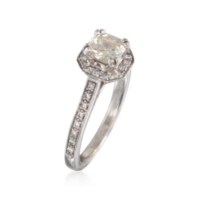 C. 1990 Vintage 1.30 ct. t.w. Diamond Ring in 14kt White Gold. Size 7 &mdash; Alt Image 3