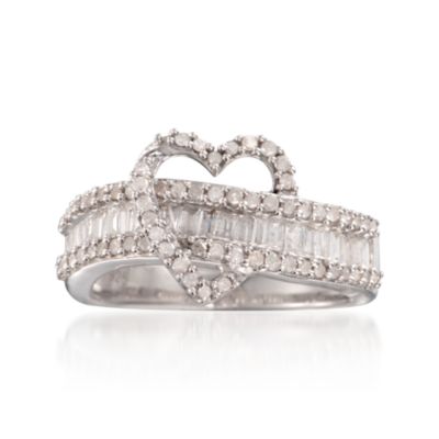 .75 ct. t.w. Diamond Heart Ring in Sterling Silver &mdash; Alt Image 1