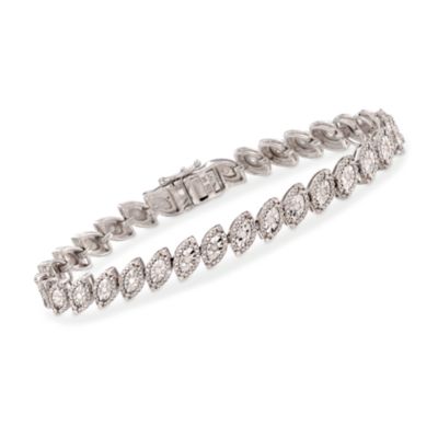 1.00 ct. t.w. Diamond Bracelet in Sterling Silver . 7.25" &mdash; Alt Image 1