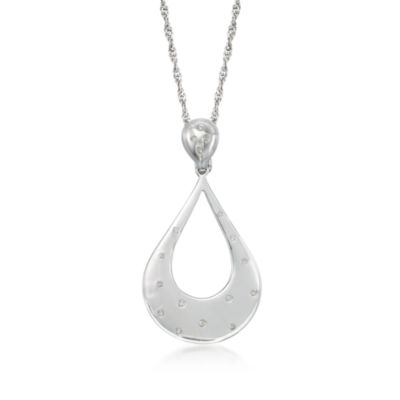 .18 ct. t.w. Diamond Drop Pendant Necklace in Sterling Silver. 18" &mdash; Alt Image 1
