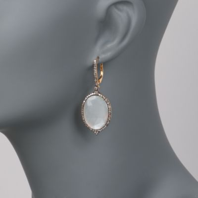 Gray Moonstone and 1.65 ct. t.w. Diamond Earrings in Sterling Silver &mdash; Alt Image 2