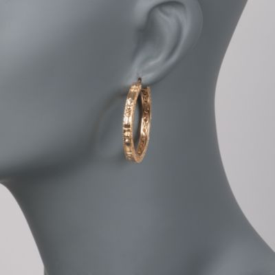 De Latori Jewelry 18kt Gold Over Sterling Silver Hoop Earrings &mdash; Alt Image 2
