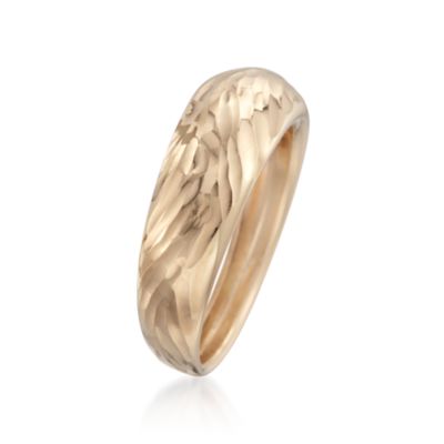 Italian 14kt Yellow Gold Etched Band &mdash; Alt Image 3