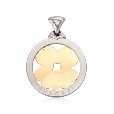 C. 1980 Vintage Bulgari 18kt Two-Tone Gold Clover Pendant &mdash; Alt Image 1