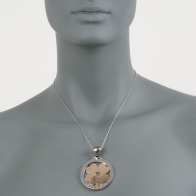 C. 1980 Vintage Bulgari 18kt Two-Tone Gold Clover Pendant &mdash; Alt Image 2