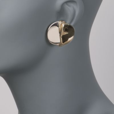 C. 2000 Vintage Misani Seed and .20 ct. t.w. Diamond Earrings in 18kt Two-Tone Gold &mdash; Alt Image 2