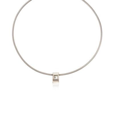 C. 2000 Vintage Chopard Happy Diamond Necklace in 18kt White Gold. 16" &mdash; Alt Image 1
