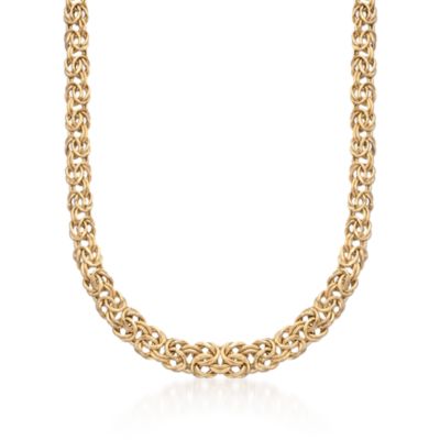 14kt Yellow Gold Byzantine Necklace. 17" &mdash; Alt Image 1