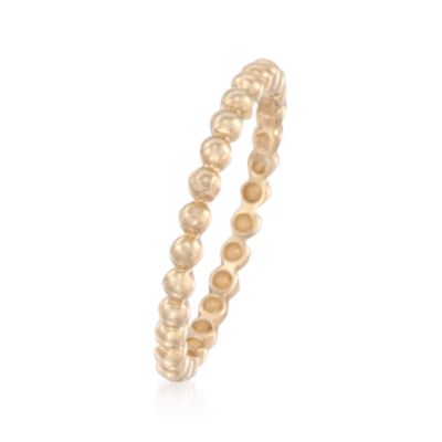 Beaded 14kt Yellow Gold Stacking Ring &mdash; Alt Image 3
