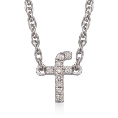 Diamond Initial Pendant Necklace in Sterling Silver. 18" &mdash; Alt Image 8