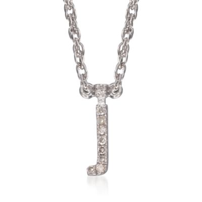 Diamond Initial Pendant Necklace in Sterling Silver. 18" &mdash; Alt Image 12