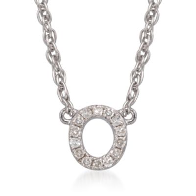 Diamond Initial Pendant Necklace in Sterling Silver. 18" &mdash; Alt Image 17