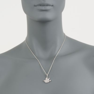 .24 ct. t.w. Diamond Dove Necklace in Sterling Silver. 18" &mdash; Alt Image 2