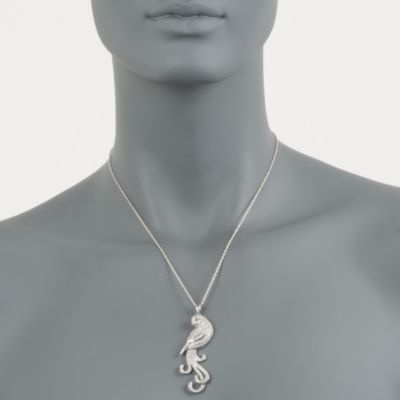 1.20 ct. t.w. Diamond Cockatoo Necklace in Sterling Silver. 18" &mdash; Alt Image 2