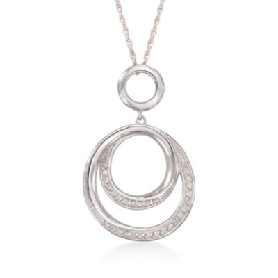 .24 ct. t.w. Diamond Circles Necklace in Sterling Silver. 18" &mdash; Alt Image 1