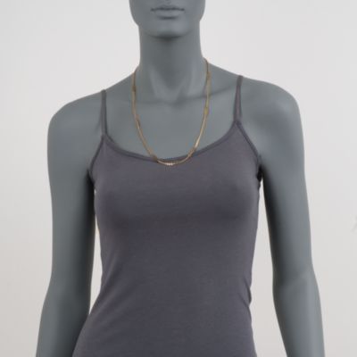 C. 1960 Vintage 14kt Yellow Gold Fancy Link Cable Necklace With Stations. 24" &mdash; Alt Image 2