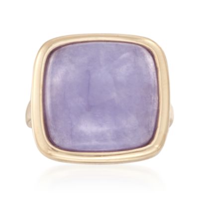 Lavender Jade Ring in 14kt Yellow Gold &mdash; Alt Image 1