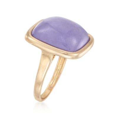 Lavender Jade Ring in 14kt Yellow Gold &mdash; Alt Image 3