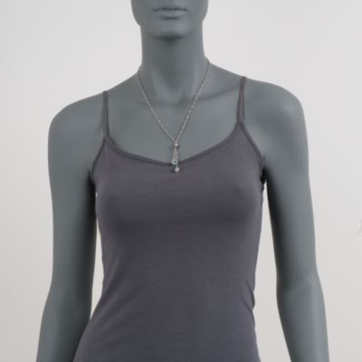 C. 2000 Vintage 3.00 ct. t.w. Blue Topaz Lariat Heart Necklace in 18kt White Gold. 19.5" &mdash; Alt Image 2