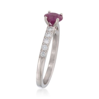 1.16 Carat Ruby and .34 ct. t.w. Diamond Ring in Palladium &mdash; Alt Image 3