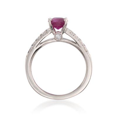 1.16 Carat Ruby and .34 ct. t.w. Diamond Ring in Palladium &mdash; Alt Image 4
