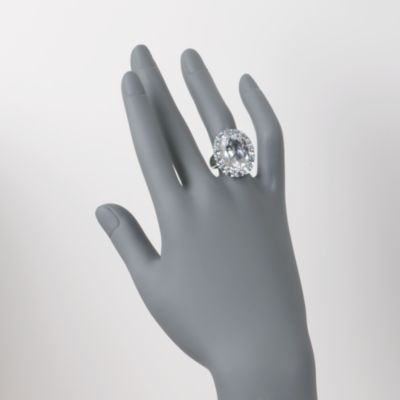Oval Rock Crystal and 1.80 ct. t.w. Aquamarine Cocktail Ring in Sterling Silver &mdash; Alt Image 2