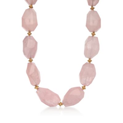 Multicolored Quartz Necklace in 18kt Over Sterling and Silicone. 16" &mdash; Alt Image 1