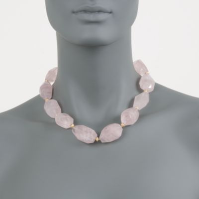 Multicolored Quartz Necklace in 18kt Over Sterling and Silicone. 16" &mdash; Alt Image 2