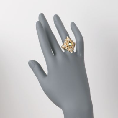 1.00 Carat Green Diopside and 1.45 ct. t.w. Sapphire Ring in 18kt Over Sterling. Size 10 &mdash; Alt Image 2
