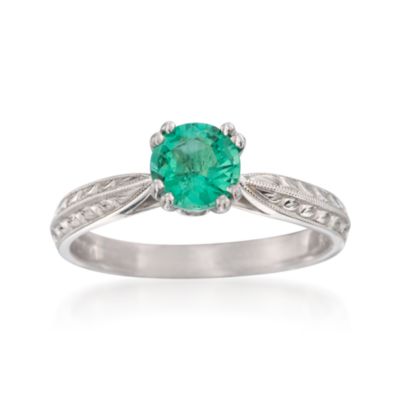 .72 Carat Emerald Ring With Diamonds in Platinum &mdash; Alt Image 1