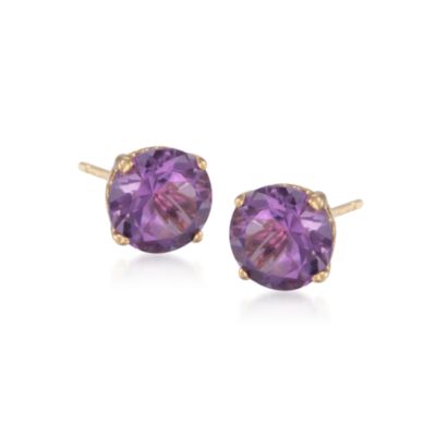 1.50 ct. t.w. Amethyst Stud Earrings in 14kt Yellow Gold &mdash; Alt Image 1